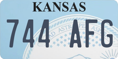 KS license plate 744AFG