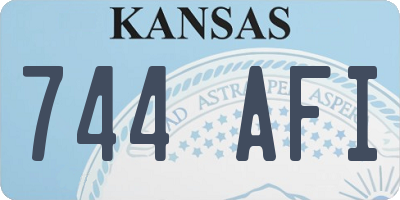 KS license plate 744AFI