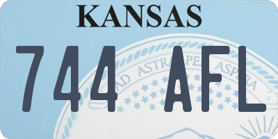 KS license plate 744AFL