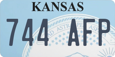 KS license plate 744AFP