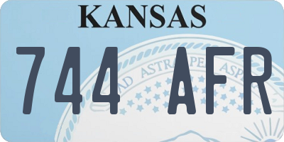 KS license plate 744AFR