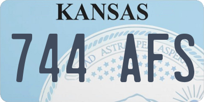 KS license plate 744AFS