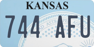 KS license plate 744AFU
