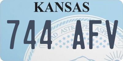 KS license plate 744AFV