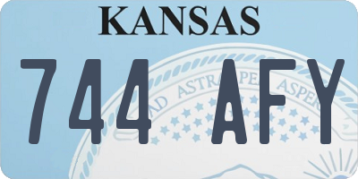 KS license plate 744AFY