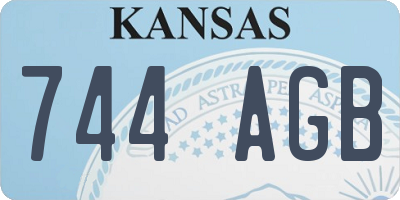 KS license plate 744AGB