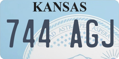 KS license plate 744AGJ