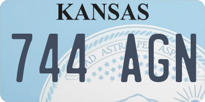 KS license plate 744AGN