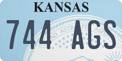 KS license plate 744AGS