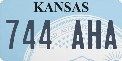 KS license plate 744AHA