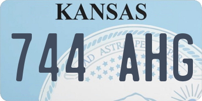 KS license plate 744AHG