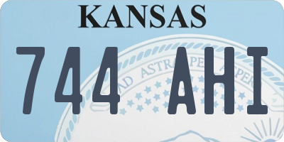 KS license plate 744AHI