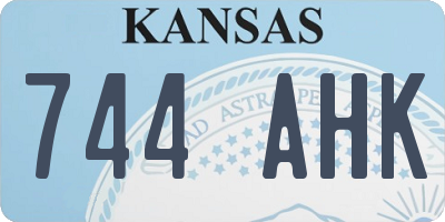 KS license plate 744AHK