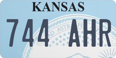 KS license plate 744AHR