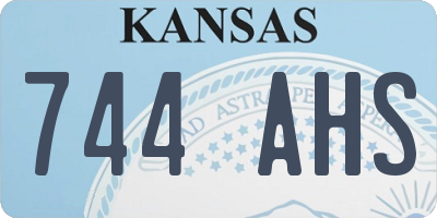 KS license plate 744AHS