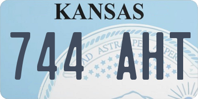 KS license plate 744AHT