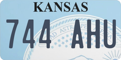 KS license plate 744AHU