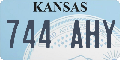 KS license plate 744AHY