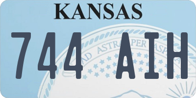 KS license plate 744AIH