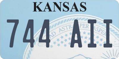 KS license plate 744AII
