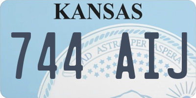KS license plate 744AIJ
