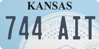 KS license plate 744AIT