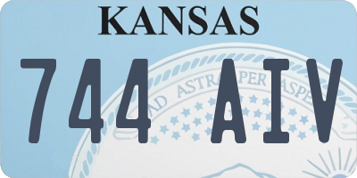 KS license plate 744AIV