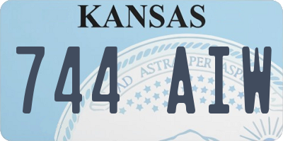 KS license plate 744AIW