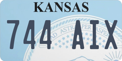 KS license plate 744AIX