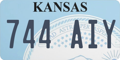KS license plate 744AIY