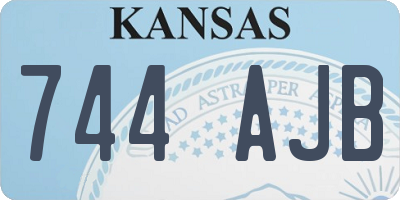 KS license plate 744AJB