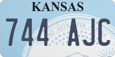 KS license plate 744AJC