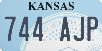 KS license plate 744AJP
