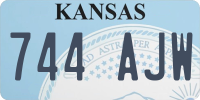 KS license plate 744AJW