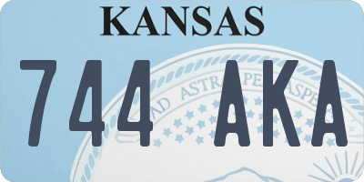 KS license plate 744AKA