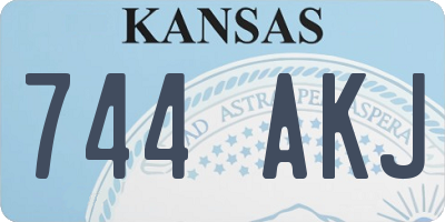 KS license plate 744AKJ