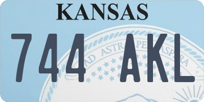 KS license plate 744AKL
