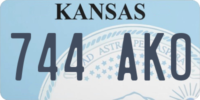 KS license plate 744AKO
