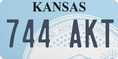 KS license plate 744AKT