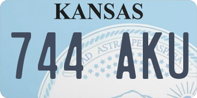 KS license plate 744AKU