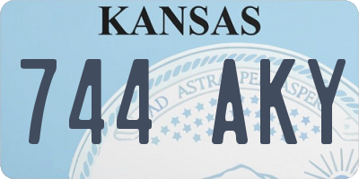 KS license plate 744AKY