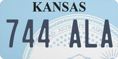 KS license plate 744ALA