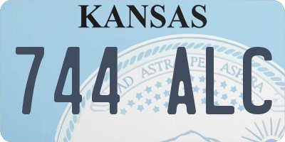 KS license plate 744ALC