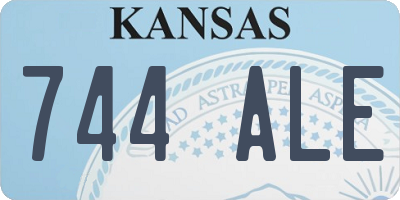 KS license plate 744ALE
