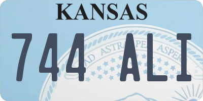 KS license plate 744ALI