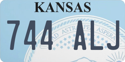 KS license plate 744ALJ