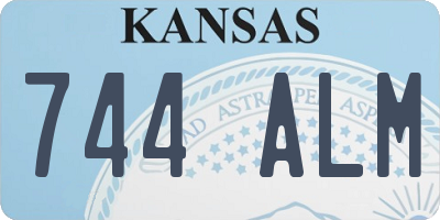KS license plate 744ALM