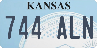 KS license plate 744ALN