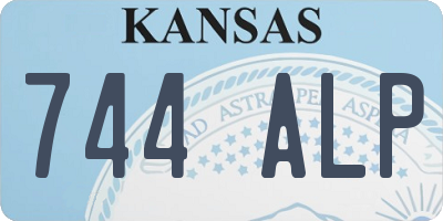 KS license plate 744ALP