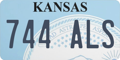 KS license plate 744ALS